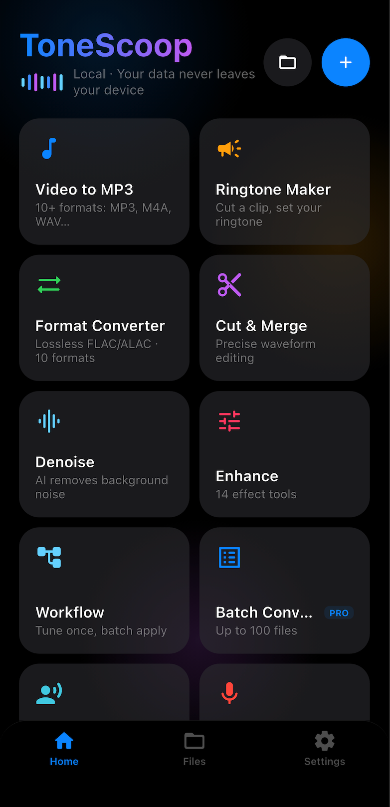 ToneScoop – On-device Video to MP3 screenshot 1